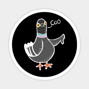 Coo / Boo Pigeon (White) Magnet